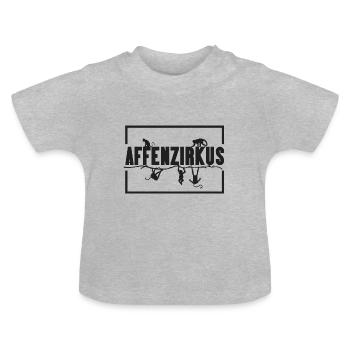 Chimpanzee monkey gorilla circus gift saying - Baby Organic T-Shirt with Round Neck - heather grey - Front