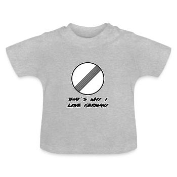 Verkehrsschild Autobahn Geschwindigkeit Geschenk - Baby Bio-T-Shirt mit Rundhals - Grau meliert - Vorne