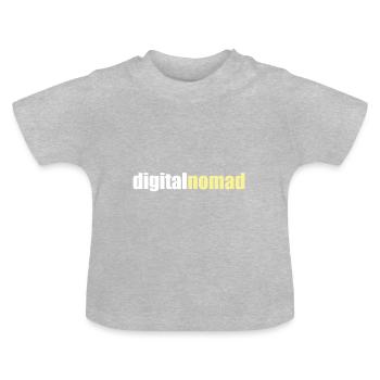 Digital Nomad - Baby Bio-T-Shirt mit Rundhals - Grau meliert - Vorne