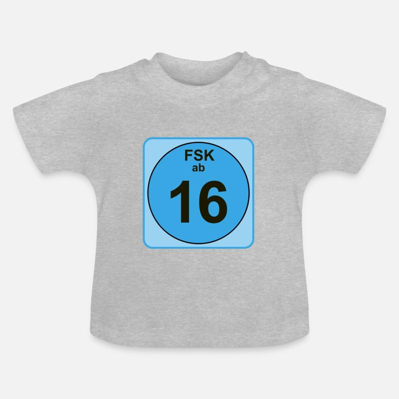 FSK à partir de 16 - T-shirt bio col rond Bébé - gris chiné