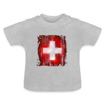 Suisse - Suisse - T-shirt bio col rond Bébé - gris chiné - Devant
