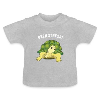 geen stress - Baby Bio-T-Shirt mit Rundhals - Grau meliert - Vorne