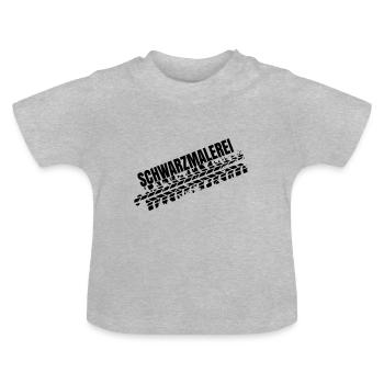 Schwarzmalerei Burnout Drift Ralley Motorsport - Baby Bio-T-Shirt mit Rundhals - Grau meliert - Vorne