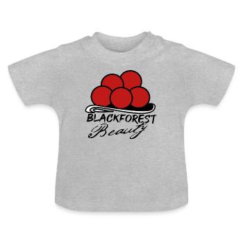 Schwarzwald Beauty Heimat Bollenhut Kuckuck - Baby Bio-T-Shirt mit Rundhals - Grau meliert - Vorne