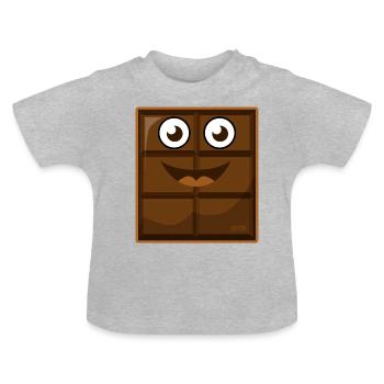 Lait Et Chocolat Jeune Partenaire Kostuem HARIZ - T-shirt bio col rond Bébé - gris chiné - Devant