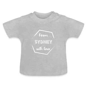 From Sydney with love - T-shirt bio col rond Bébé - gris chiné - Devant