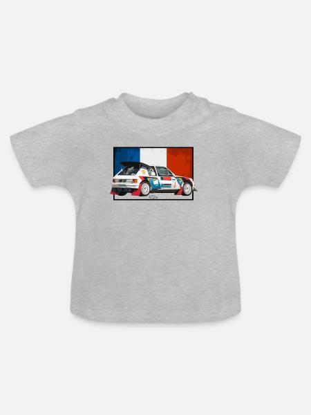 205 Swycar Edition - Baby Bio-T-Shirt mit Rundhals - Grau meliert