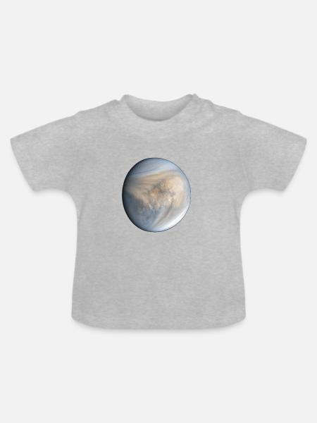 Venus-Planet - Baby Bio-T-Shirt mit Rundhals - Grau meliert