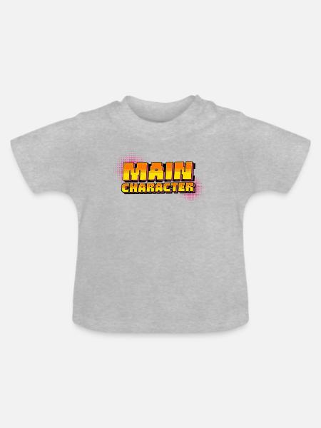 MAIN CHARACTER - Baby Bio-T-Shirt mit Rundhals - Grau meliert