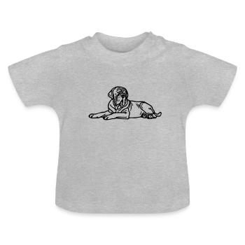 mastinomastiff1 - T-shirt bio col rond Bébé - gris chiné - Devant