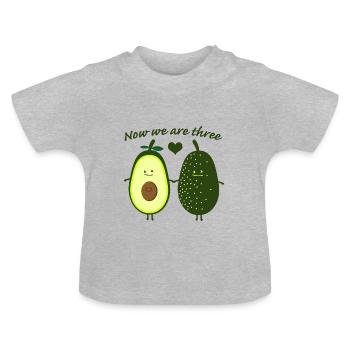 The free (b) - Baby Organic T-Shirt with Round Neck - heather grey - Front