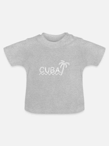 Cuba - T-shirt bio col rond Bébé - gris chiné
