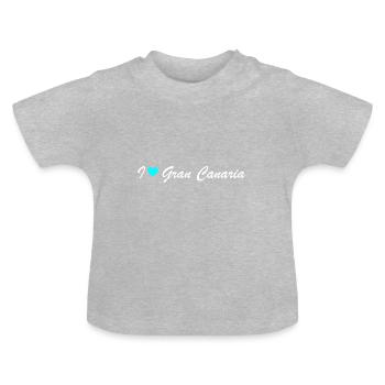 Gran Canaria - Baby Organic T-Shirt with Round Neck - heather grey - Front