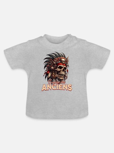 Die Weisheit der Alten - Baby Bio-T-Shirt mit Rundhals - Grau meliert