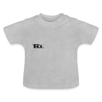 ALHAMDULILLAH Calligraphie kufique - T-shirt bio col rond Bébé - gris chiné - Devant