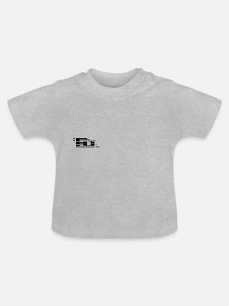 ALHAMDULILLAH Kufic Calligraphy - Baby Organic T-Shirt with Round Neck - heather grey