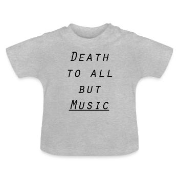 Music - Baby Organic T-Shirt with Round Neck - heather grey - Front