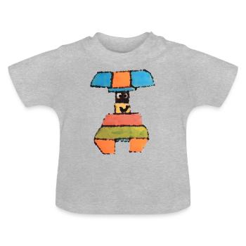 Illustration de fantaisie LDL - T-shirt bio col rond Bébé - gris chiné - Devant