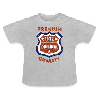Premium-Qualität 1932 - Baby Bio-T-Shirt mit Rundhals - Grau meliert - Vorne