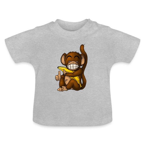 Super Fröhlicher Affe - Baby Bio-T-Shirt mit Rundhals