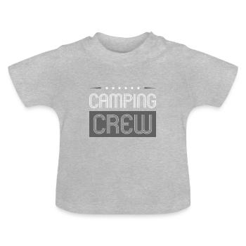 Équipe de camping - T-shirt bio col rond Bébé - gris chiné - Devant