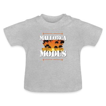 Mode Majorque - T-shirt bio col rond Bébé - gris chiné - Devant