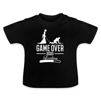 Wedding Loading 2025 Game Over - T-shirt bio col rond Bébé - noir - Devant