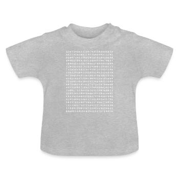 pi - T-shirt bio col rond Bébé - gris chiné - Devant