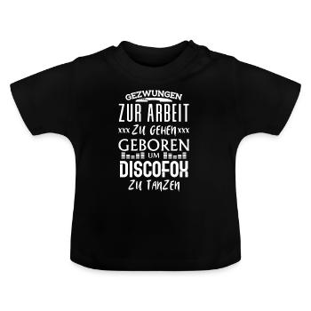 Discofox tanzen / Geschenk Tanzschule - Baby Bio-T-Shirt mit Rundhals - Schwarz - Vorne