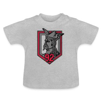 92nd RI LES GAULOIS - Baby Organic T-Shirt with Round Neck - heather grey - Front