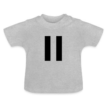 Pause | Noir - T-shirt bio col rond Bébé - gris chiné - Devant