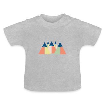 bunte - Baby Bio-T-Shirt mit Rundhals - Grau meliert - Vorne