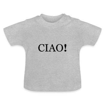 Ciao! - Baby Organic T-Shirt with Round Neck - heather grey - Front