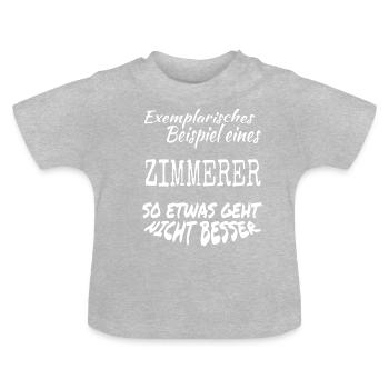 Zimmerer - Baby Bio-T-Shirt mit Rundhals - Grau meliert - Vorne
