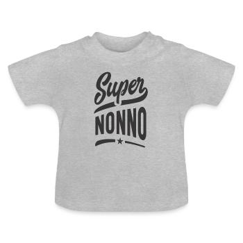 Super Nonno - T-shirt bio col rond Bébé - gris chiné - Devant