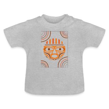 TALISMAN Masque OTAM, T-shirt Fun - T-shirt bio col rond Bébé - gris chiné - Devant