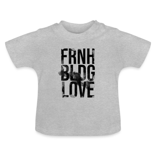 Französische Bulldogge Liebe wasserfarben - Baby Bio-T-Shirt mit Rundhals