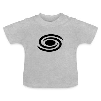Spiral galaxy, universe, cosmos, milky way - Baby Organic T-Shirt with Round Neck - heather grey - Front