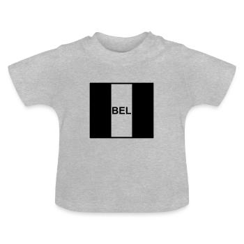 Belgium Tactical Flag - Baby Organic T-Shirt with Round Neck - heather grey - Front