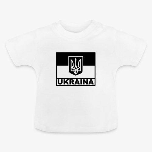 Ukraina Taktisk Flagga - Emblem - Ekologisk T-shirt med rund hals baby