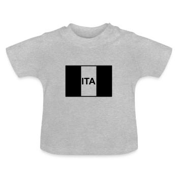 Italy tactical flag - ITA - Baby Organic T-Shirt with Round Neck - heather grey - Front