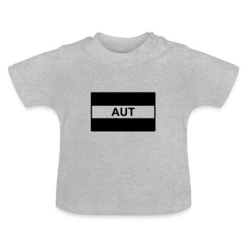 Austria /Austrian Tactical Flag - AUT - Baby Organic T-Shirt with Round Neck - heather grey - Front
