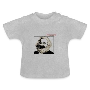 Karl Marx - Baby Bio-T-Shirt mit Rundhals - Grau meliert - Vorne