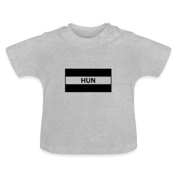 Hungary tactical flag - HUN - Baby Organic T-Shirt with Round Neck - heather grey - Front
