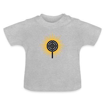Croix Atlantis - Plato, New Sagesse, ésotérique - T-shirt bio col rond Bébé - gris chiné - Devant