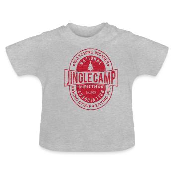 Lustiges Weihnachtsklingel-Lager-Backen-Torten-Film-Geschenk - Baby Bio-T-Shirt mit Rundhals - Grau meliert - Vorne