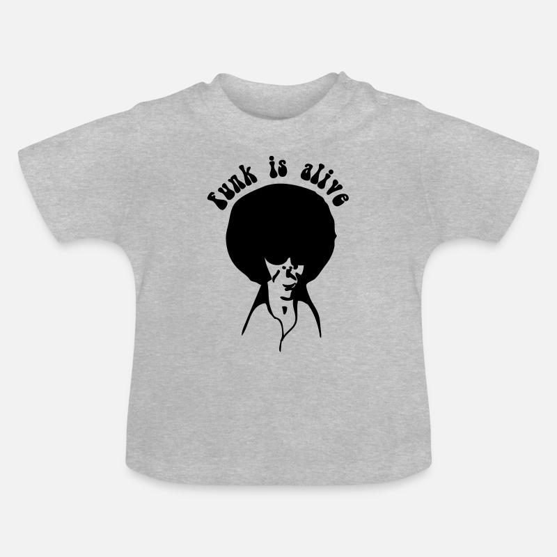 funk is alive 2 - T-shirt bio col rond Bébé - gris chiné