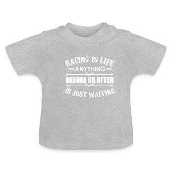 Sport automobile - T-shirt bio col rond Bébé - gris chiné - Devant