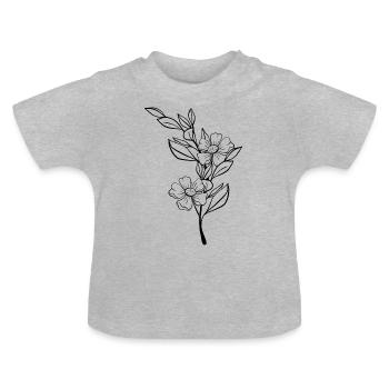 Florist Flower Plant Nature Gardener - Baby Organic T-Shirt with Round Neck - heather grey - Front
