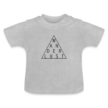 wanderlust gift idea - Baby Organic T-Shirt with Round Neck - heather grey - Front